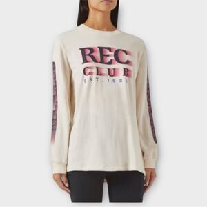 P.E NATION Rally Logo Long Sleeve T-shirt in Whisper White Women’s Size XS NWT